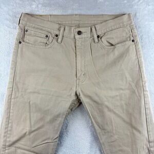 Levis Jeans Mens 34x32 Beige Tan 513 Slim Straight American Western Denim